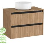 Muebles marrones de madera de baño rebajados Roca de materiales sostenibles 