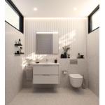 Muebles blancos de madera de baño Roca de materiales sostenibles 