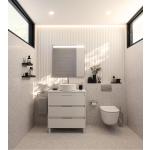 Mueble de baño con lavabo alpine roca blanco 70x46 cm