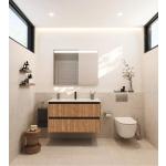Muebles marrones de madera de baño Roca de materiales sostenibles 