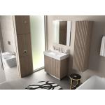 Mueble de baño con lavabo majestic teca natural 80x45 cm