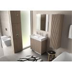 Pack de mueble de baño con lavabo majestic teca natural 80x45 cm