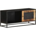 Mueble para tv de madera maciza de mango rugosa 90x30x40 cm - Vidaxl