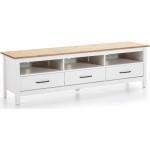 Mueble tv onyx madera de pino blanco 158x40 cm