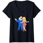 Mujer American Dad Americana Iconic Stan & Fran Smith Portrait Camiseta Cuello V