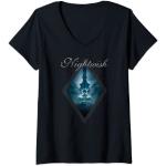 Mujer Dark Passion Play (portada del álbum + logotipo de Nightwish Camiseta Cuello V