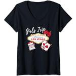 Mujer Girls Trip Sin City - Mujeres Las Vegas Camiseta Cuello V