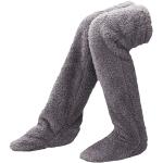 Mujer Hombre Calcetines Altos De Peludas 56cm Invierno Calentar Pantuflas de Estar Por Casa Super Suaves Cómodos Calcetines Antideslizante