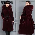 Abrigos rojos de sintético de invierno tallas grandes informales talla 3XL para mujer 