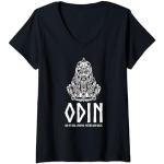 Mujer Norse Mitology Odin God Of War, Wisdom, Poetry And Magic Camiseta Cuello V