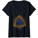 Mujer Una élite illuminati con ojos en todas partes Camiseta Cuello V