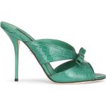 Mules verdes de piel con logo Dolce & Gabbana talla 39 para mujer 
