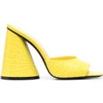 Mules amarillos de piel de cocodrilo rebajados con tacón más de 9cm con logo The Attico talla 38 para mujer 