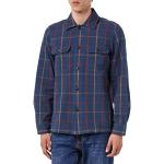 Mustang Clemens Ch Ovsh Camisa,Hombre,Hvy Check Navy 12355,XXL