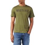 Camisetas verde militar de manga corta tallas grandes con cuello redondo con logo Mustang talla 6XL para hombre 