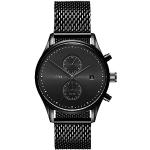Relojes grises de acero inoxidable de pulsera impermeables con GMT / Dual Tiempo Cuarzo 24h MVMT para hombre 