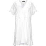Vestidos blancos de algodón de manga corta manga corta con escote V de encaje TWIN-SET talla XS para mujer 