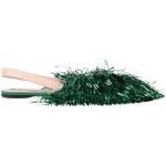 Bailarinas Slingback verdes de cuero con flecos talla 40 para mujer 
