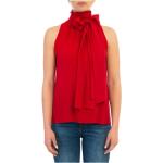 Blusas rojas de seda de seda  talla L para mujer 