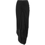 Faldas negras de seda de cintura alta tallas grandes asimétrico talla XXL para mujer 