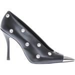 Zapatos negros de cuero de tacón rebajados con tacón más de 9cm con pedrería talla 37 para mujer 