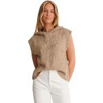 NA-KD Knitted Hoodie Vest Chalecos suteres, Oscuro Beige, S para Mujer