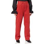NA-KD Pantalones de Pana Holgados Panas, Rosso, 44 para Mujer