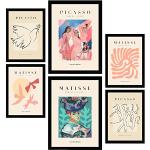 Nacnic Set de 6 Posters de Picasso y Matisse. Cuer