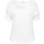 Camisetas blancas de lino de manga corta manga corta de punto Naf Naf talla XL para mujer 