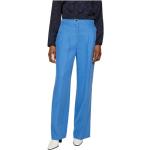 Pantalones azules de poliester de cintura alta rebajados Naf Naf para mujer 