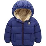 Naiyafly Chaqueta con capucha de lana de invierno para niños y niñas, abrigo grueso cálido para niños pequeños, ropa 2-7 años
