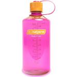 Nalgene Sustain Tritan Botella de agua sin BPA hecha con material derivado del 50% de residuos de plástico, 32 onzas, boca estrecha, rosa flamenco