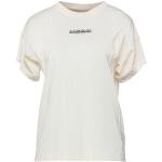 Camisetas blancas de algodón de manga corta manga corta con cuello redondo de punto Napapijri talla XS para mujer 