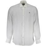 Camisas blancas de lino de lino  rebajadas Napapijri Gervas talla L para hombre 