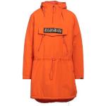 Abrigos naranja de poliamida con capucha  manga larga con logo Napapijri talla M para hombre 