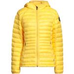 Abrigos amarillos de poliamida con capucha  manga larga acolchados Napapijri talla L para mujer 