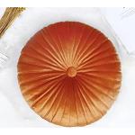 Almohada redonda naranja de terciopelo 35 cm de diámetro 