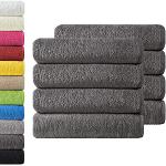 Juegos de toallas grises de algodón rebajados modernos 50x100 
