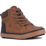 Nautica Kids Horizon Sneaker-Lace Up Fashion Shoe- Boot Like High Top (Big Kid/Little Kid), Marrón marrón oscuro, 22.2 cm