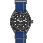 Relojes azul marino de tela de pulsera impermeables Cuarzo con logo Nautica para hombre 