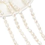 Aretes blancos de perlas 