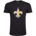 Camisetas negras de algodón de manga corta New Orleans Saints con logo NEW ERA NFL talla XL para mujer 