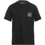 Camisetas negras de algodón de manga corta rebajadas manga corta con cuello redondo con logo Neil Barrett talla XS para hombre 