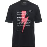 Camisetas negras de algodón de manga corta manga corta con cuello redondo con logo Neil Barrett talla XS para hombre 