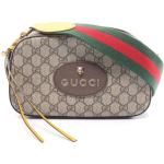 Fundas marrones de PVC vintage con logo Gucci para mujer 