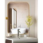 Espejo de tubo industrial de granja, 28 x 20 pulgadas, rectangular, de  metal rústico, espejo de pared decorativo para baño, sala de estar,  dormitorio