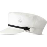 Gorras estampadas blancas de algodón marineras con logo Maison Michel para mujer 