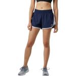 Shorts azules de poliester de running rebajados New Balance talla XS de materiales sostenibles para mujer 
