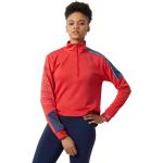 Camisetas rojas de poliester de running rebajadas manga larga New Balance asimétrico talla M de materiales sostenibles para mujer 