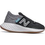 New Balance Baby Fresh Foam Roav V1 Bungee Sneaker, Black/Light Aluminum, 3 Wide US Unisex Infant